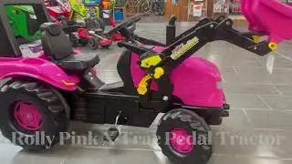 Kids Zone -  Rolly Kids Pink X-Trac Pedal Tractor + Killbran Attachments