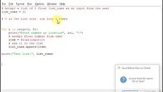 python program to Accept a list of 5 float numbers as an input from the user