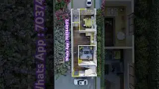 15 X 45 Modern House plan 2BHK With proper ventilation and modular kitchen  #homedesign #homedecor