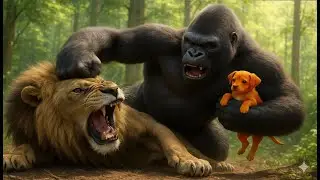 Epic Battle: Kong Saves Puppy From the Lion King 🦍🦁🐶 | Kong movie | Bigfoot movie