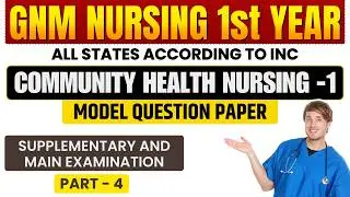 GNM Nursing 1st Year Community Health Nursing Model Questions Paper 2025 // Fundamental Of Nursing