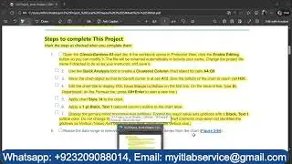 4.3 Project: Excel Chapter 3 (SIMnet) Independent Project 3-4 | COURSE NAME CIS108 - MASTER 20250127
