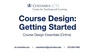 Course Design Essentials (Online) &ndash; Getting Started