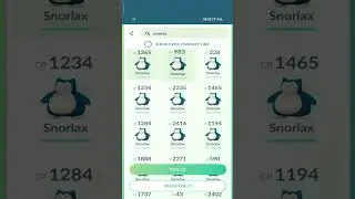 Transferring 280+ Snorlax for XL Candies But&hellip;.Pokemon go.