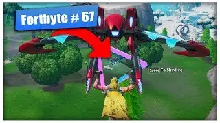 Fortbyte 67 - Accessible by Flying the Retaliator Glider, Southern Most Sky Platform (Fortnite)