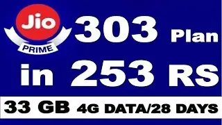Jio Prime 303 Rs Plan offer in just RS 253 With Extra 4G Data | Better than Airtel,BSNL,IDEA Offers