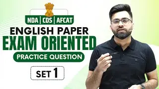 (Set-1) NDA, CDS, AFCAT Exam 2023 | English Practice Questions | English Grammar | Tarun Grover