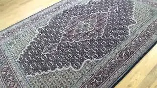 Hand-Knotted Wool And Silk Tabriz Mahi Oriental Rug218485
