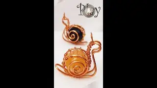 Play with wire | Snail | animal | Pendant | spherical stone 612 #Shorts