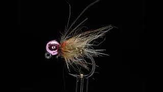 Metalic pink bead hot orange collar hare ear nymph