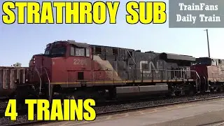 Railfanning Strathroy Sub With 4 CN Trains
