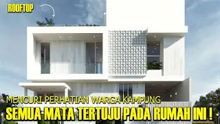 Desain rumah melebar di lahan 7x12 meter 12x7 | Rooftop | 3 kamar tidur | 3  kamar mandi