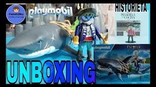 UNBOXING. TIBURÓN 71793. De la serie PIRATAS. Playmobil. STOP MOTION. Chicote. 