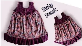 Baby Maxi Dress/ এতো সহজ বেবি ম্যাক্সি জামা তৈরি করা/ Baby Maxi Dress Cutting And stitching