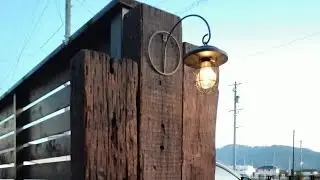 【DIY】お庭に枕木を使った枕木門柱をDIY！