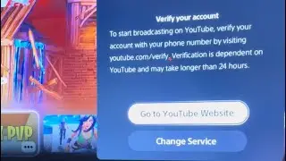 HOW TO FIX YT VERIFY NOT LETTING YOU STREAM ON PLAYSTATION-2024 EASY FIX!