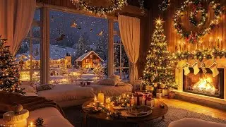 Christmas Fireplace : Cozy Ambience, Gentle Snow Sounds, and Enchanting Views for Relaxation