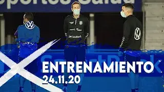 Primer entrenamiento de Luis Miguel Ramis como t&eacute;cnico blanquiazul