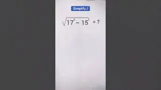 Simplify Square Root #maths #mathstricks #simplification #shortsfeed #shorts #trendingshorts