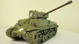1:24 scale M4A3E8 Sherman Tank Die-cast Metal Model (Franklin Mint)