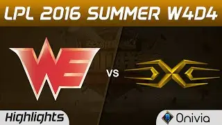 WE vs SS Highlights Game 1 Tencent LPL Summer 2016 W4D4 Team WE vs Sanke