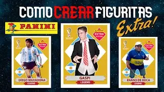 como CREAR FIGURITAS/⭐EXTRA STICKERS⭐/ESTAMPAS PERSONALIZADAS del Mundial 2022/PHOTOSHOP