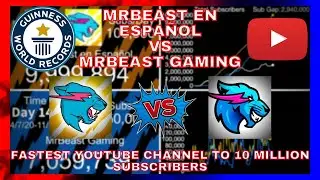 MrBeast en Español vs MrBeast Gaming Fastest Youtube Channel to 10 Million Subscribers