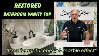 We used Montana Colors Black Marble Effect & Epoxy over a Bathroom Vanity.  It's a dynamite look...