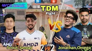 🔥 Jonathan & Omega vs Scout & Sensei | WCG TDM Fight 😱 | Jonathan vs Scout Intense Battle 💥