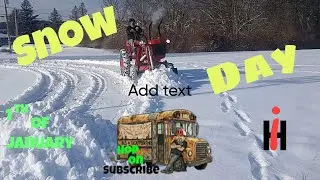 farmall cub plowing snow antique tractor first time