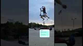 Sack tap over my boy #scooter #sacktap #stunt #scootertricks #like #subscribe
