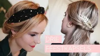 TUTORIAL: 3 eenvoudige kapsels met feestelijke haaraccessoires