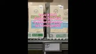 Organic soy milk is the same price as non-organic one in Aldi!! Thank you!! #aldi #grocery #organic