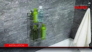 HASKO Shower Caddy with Suction Cups 2Tier