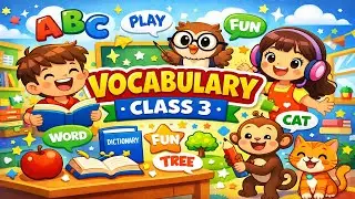 📘 English Vocabulary Class 3 | Learn New Words Easily | Fun & Simple for Kids