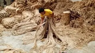 Jute Yarn Manufacturing  Process | Jute yarn Row Process | Jute Yoga  Mat Revies| part -1