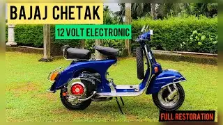 BAJAJ CHETAK 12 VOLT ELECTRONIC 1993 MODEL SCOOTER FULL RESTORATION