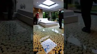 Bedroom - with thousands of white rose  #homedecor #design  #renovation #shorts