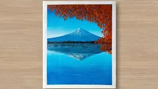 Landscape Mountain Acrylic painting tutorial  | Daily Art Challenge day #12 | Umar Hasan Arts