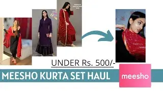 MEESHO Durga Puja Kurta & Kurti Set Haul under 500 | Navratri Festive Wear Kurta set haul tryon