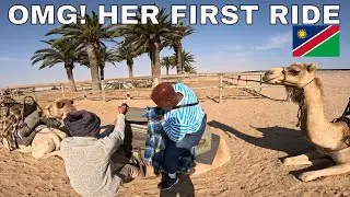 First Time Camel Riding in Namibia | Zimbabwean & American Experience! #camelride