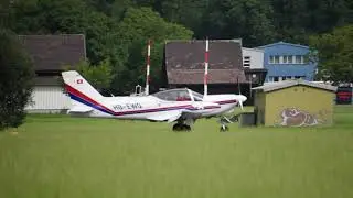 Siai-Marchetti SF 260 HB-EWQ landing at Buochs Airport