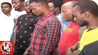 Hyderabad Police Arrests 10 Nigerians In Fake Fund Transfer Case | V6 News