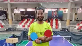 Morning multiballs table tennis training session