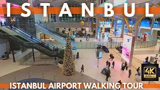 ISTANBUL AIRPORT 2022 WALKING TOUR | DOMESTIC TERMINAL,IGA PASS LOUNGE | 4K UHD 60FPS
