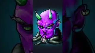 Purple Demon - Personal Art / Speed Drawing #shorts