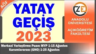 AÖF Yatay Geçiş Nasıl Yapılır   MYP Merkezi Yerleştirme Puanı ve Kurumlararası 2023