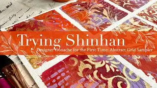 Playing With Shinhan Designer Gouache: Abstract Grid Sampler