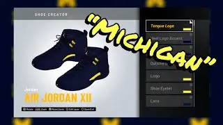 NBA 2k20 Air Jordan 12 Custom &ldquo;Michigan&rdquo; Shoe Creator