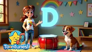 ABC Song: Learn the Letter D with Dog and Drum – Interactive Nursery Rhymes for Kids!